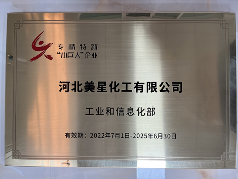 河北美星：入選2022年國(guó)家專精特新&ldquo;小巨人&rdquo;企業(yè)、2022年第一批河北省&ldquo;專精特新&rdquo;中小企業(yè)